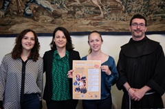 Un momento della presentazione con Sara Tonerini, Claudia Sereni, Letizia Perini e fra Matteo Brena (foto Antonello Serino - Met Ufficio Stampa)
