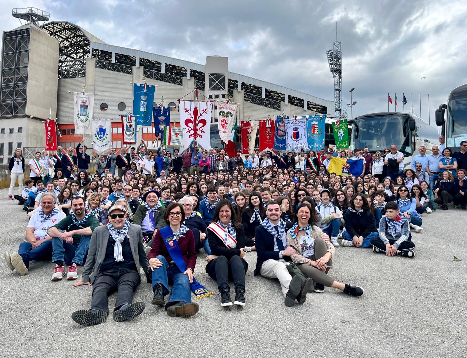 foto di gruppo del Viaggio della memoria 2024
