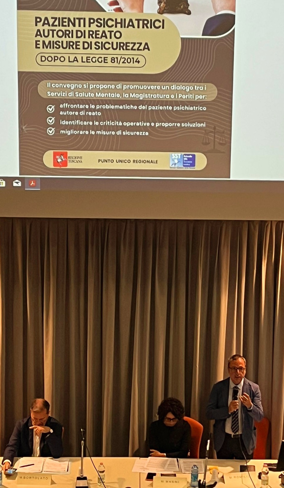 Un momento del convegno (Foto da comunicato Ausl Toscana Centro)