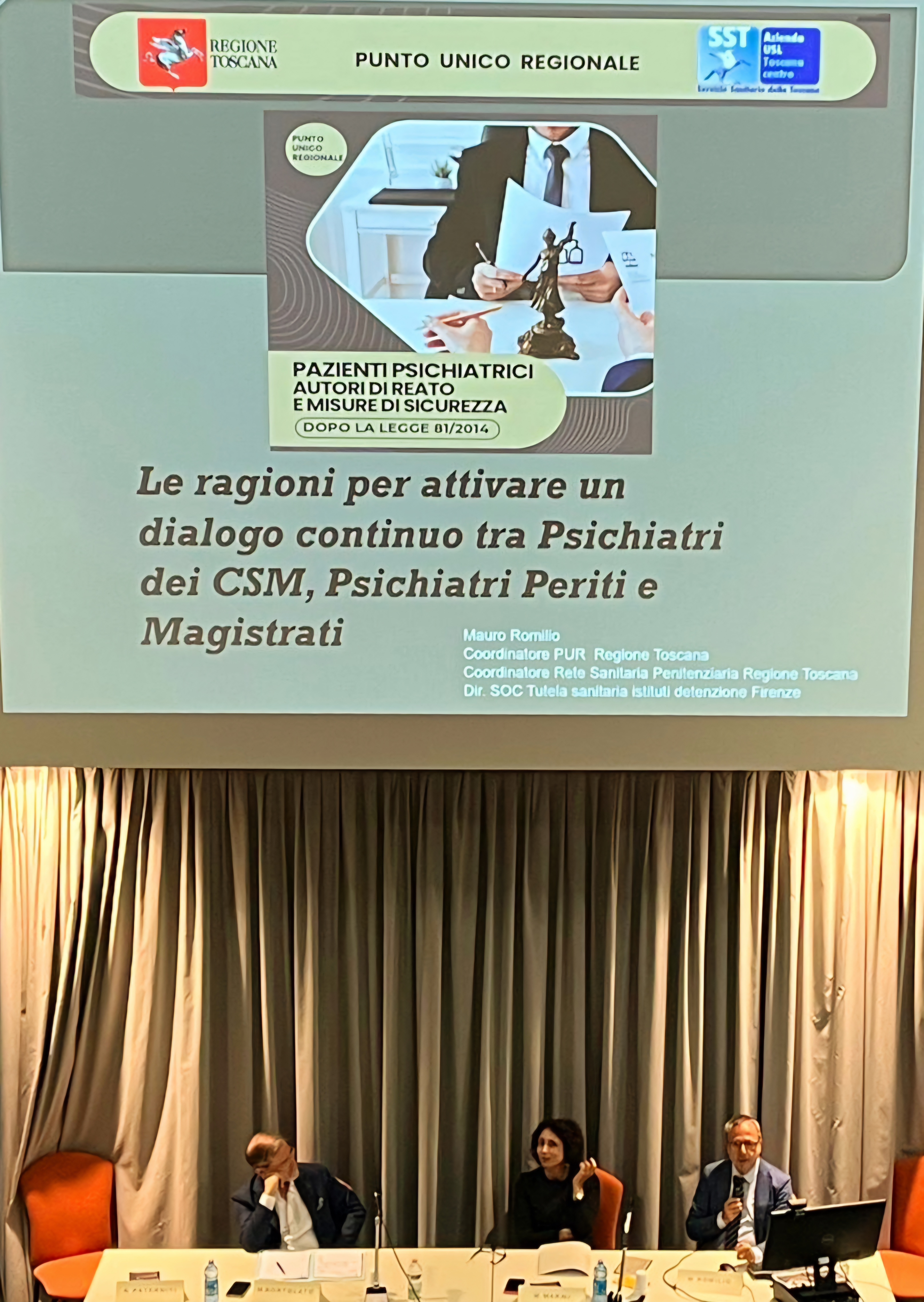 Un momento del convegno (Foto da comunicato Ausl Toscana Centro)