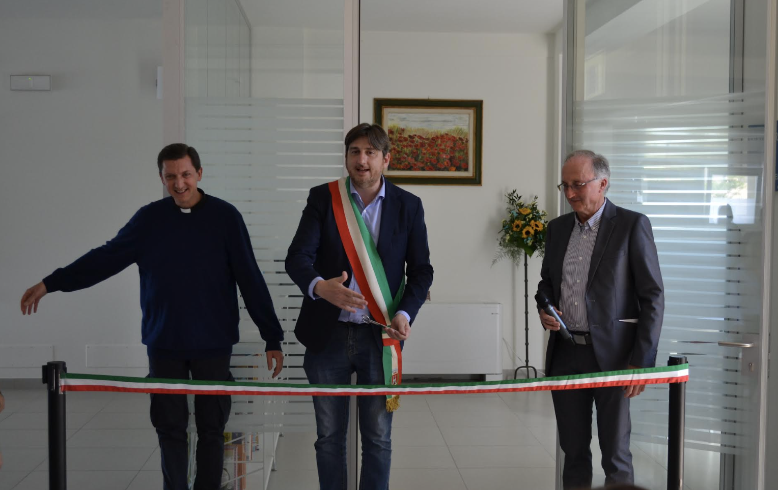 Un momento dell'inaugurazione (Foto da comunicato Comune di San Casciano in Val di Pesa)
