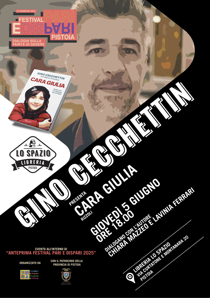 Gino Cecchettin ospite domani della libreria Lo Spazio di Pistoia