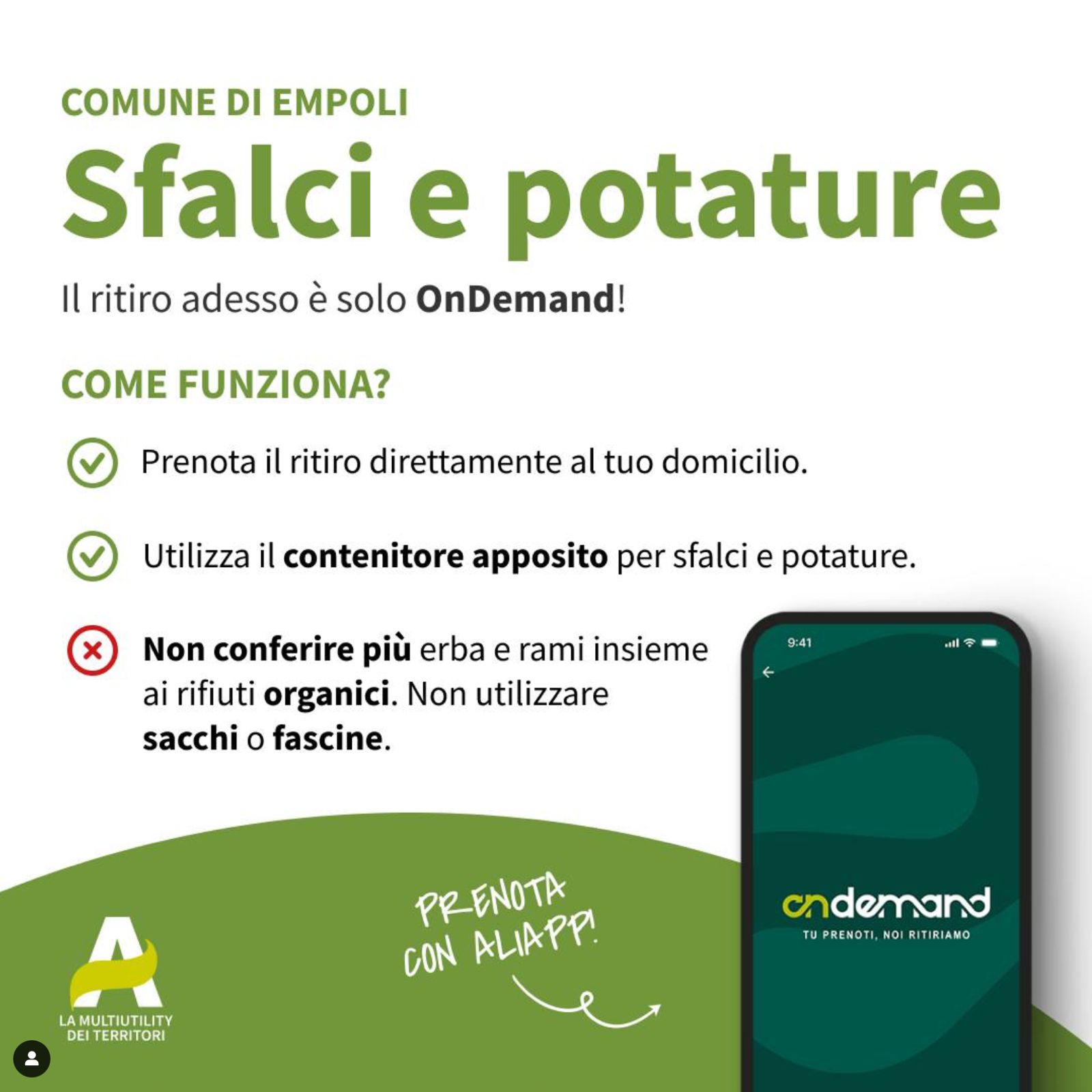 Sfalci e potature ‘on demand’