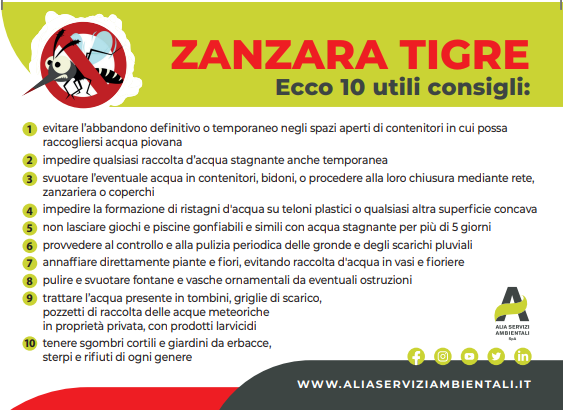 Prevenzione della diffusione della zanzara