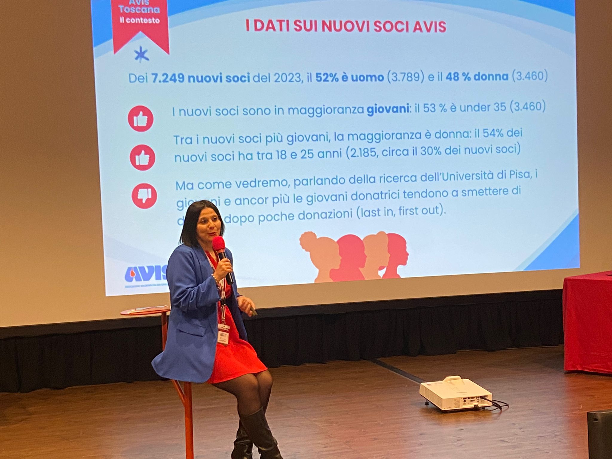 Presidente Avis Claudia Firenze (Foto da comunicato Avis)