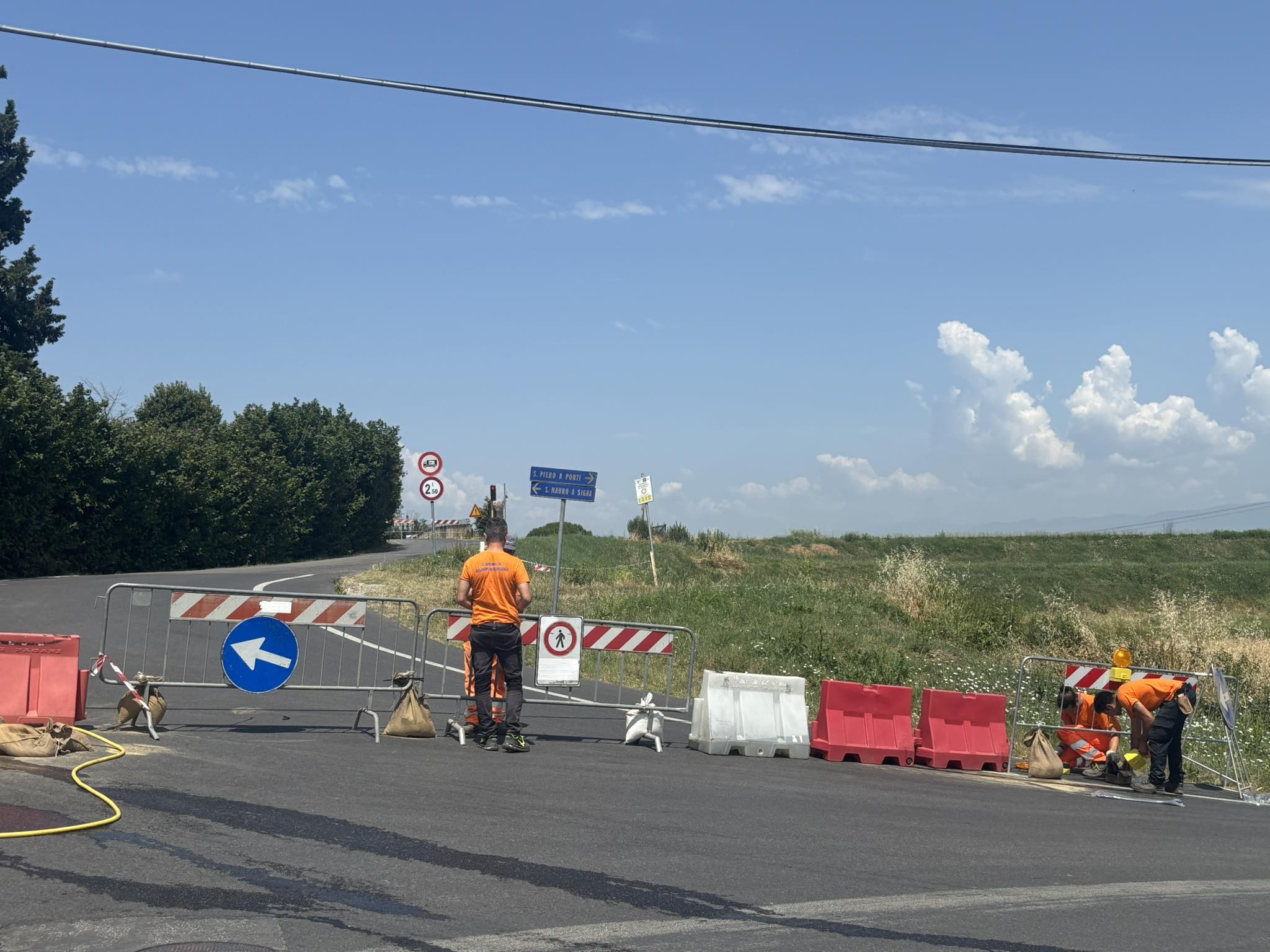 Chiusura del ponte di via Nannucci a San Mauro a Signa (Foto da comunicato Comune di Signa)