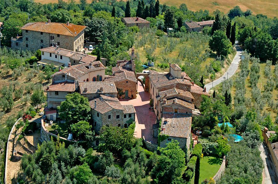 Castello di Tignano vista dall'alto (Foto da comunicato Comune di Barberino Tavarnelle)