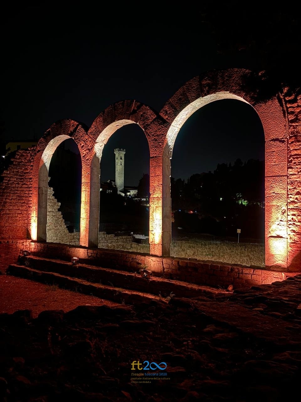 area archeologica di notte