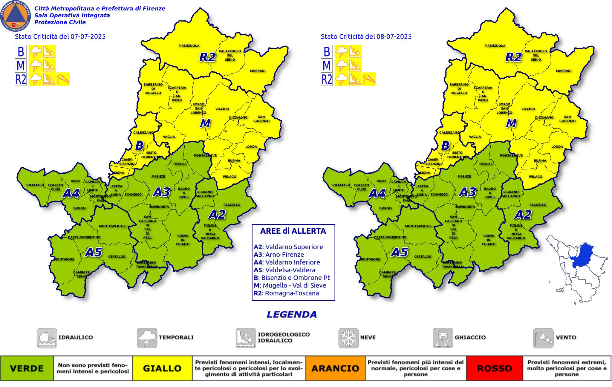 Allerta Protezione Civile Citt Metropolitana