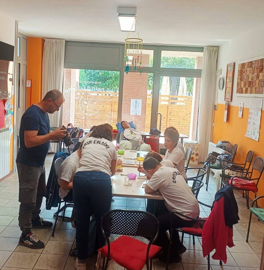 Casa Caldine durante la prima fase del progetto 