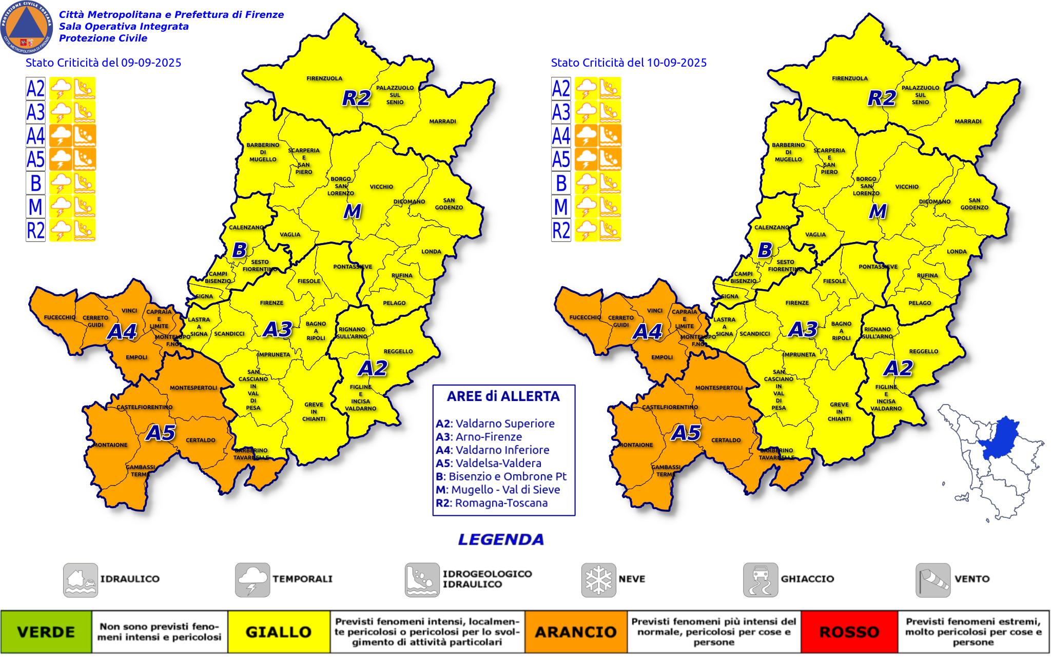 Allerta Protezione Civile Citt� Metropolitana