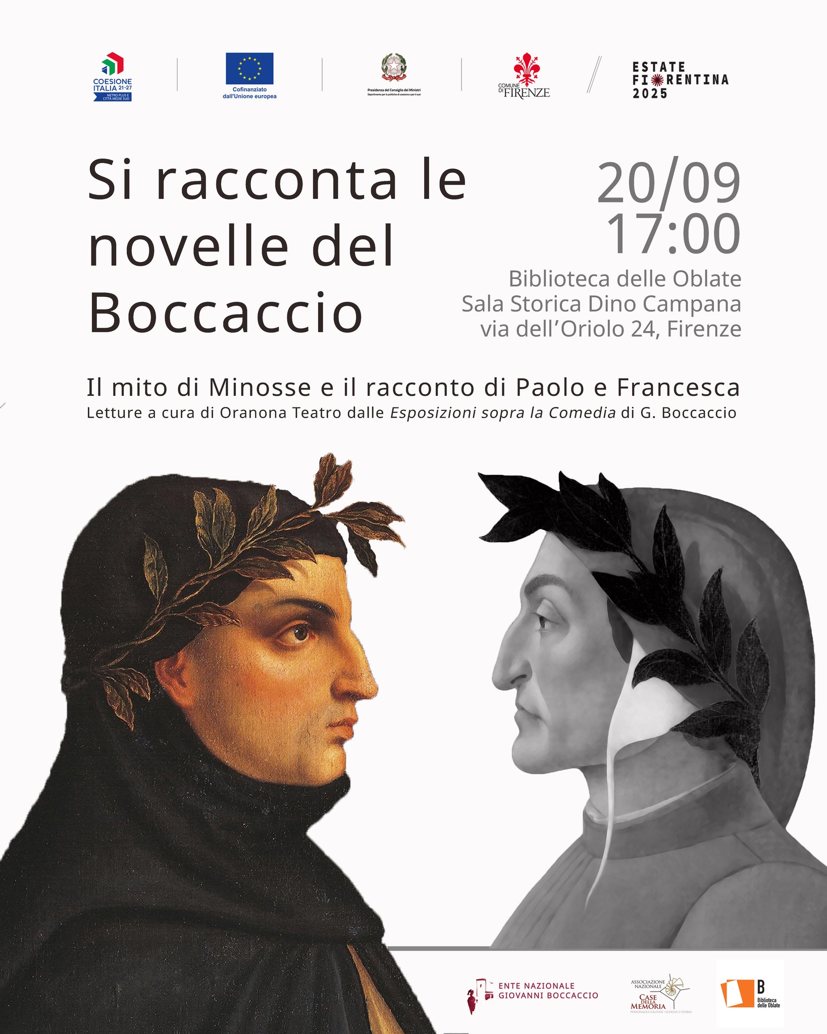 Locandina 'Tre corone per Boccaccio'