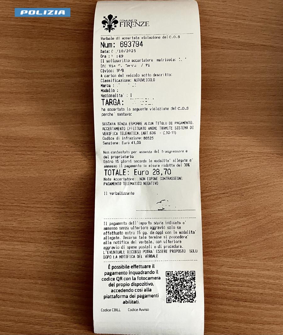 Multe false: la Polizia di Stato di Firenze sorprende il presunto autore (Fonte foto comunicato stampa Polizia di Stato)