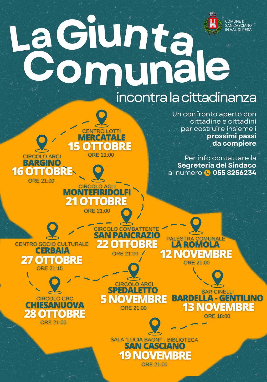 La Giunta comunale incontra i cittadini e le cittadine nelle frazioni