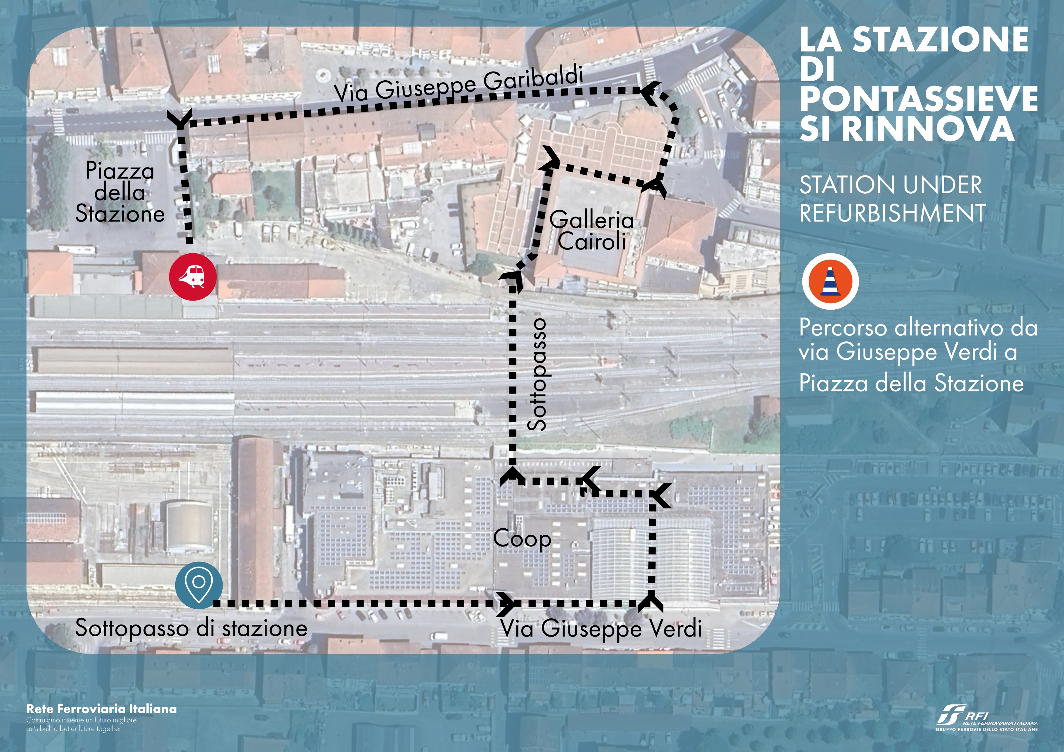 sottopassaggio stazione pontassieve