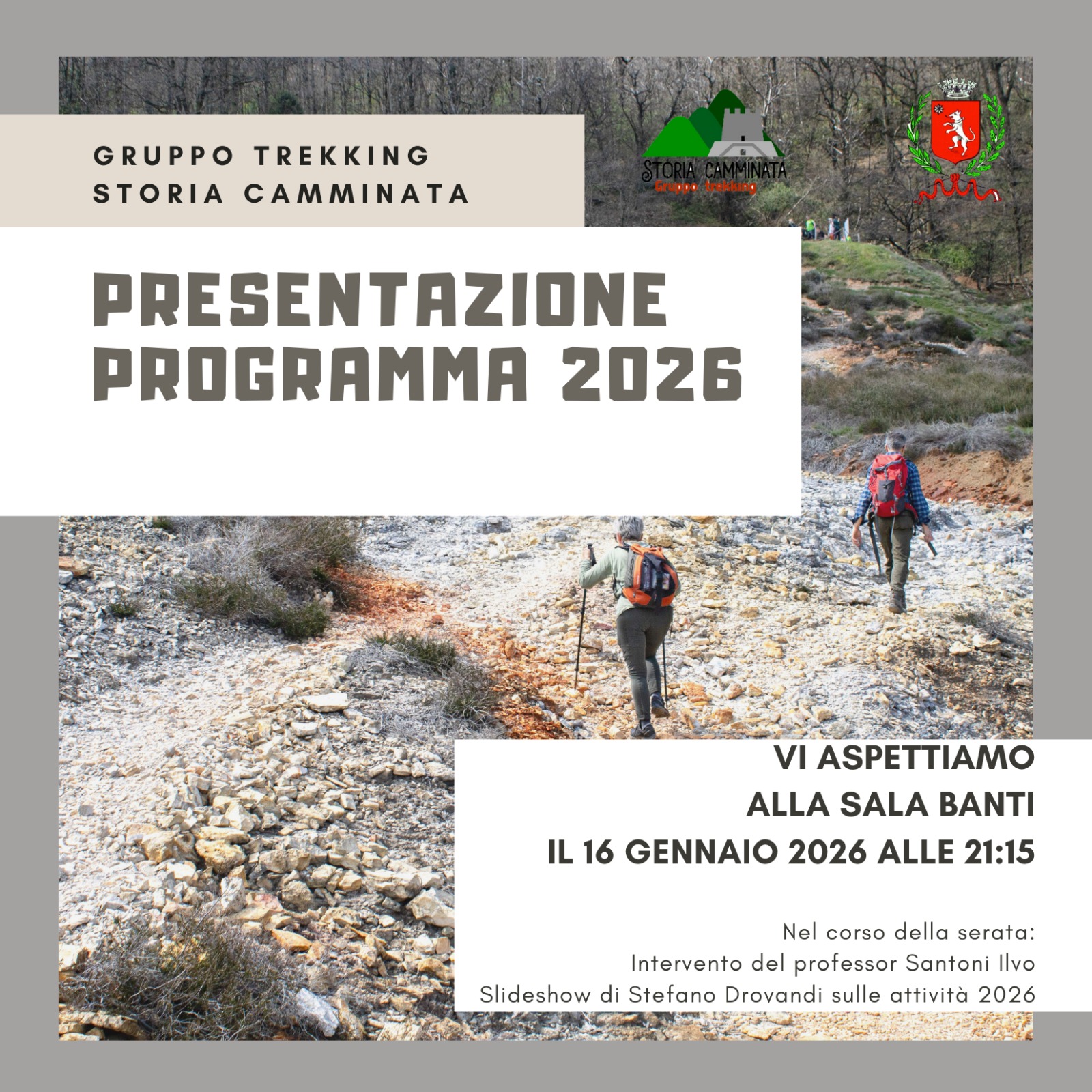 Presentazione del Programma 2026 del Gruppo Trekking "Storia Camminata"