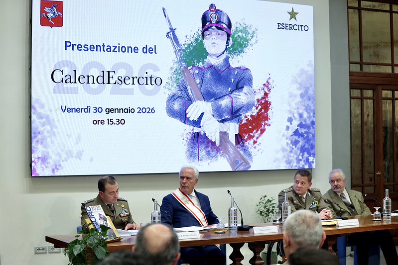 Un momento della presentazione del ClendEsercito 2026 (foto Antonello Serino - Met Ufficio Stampa)