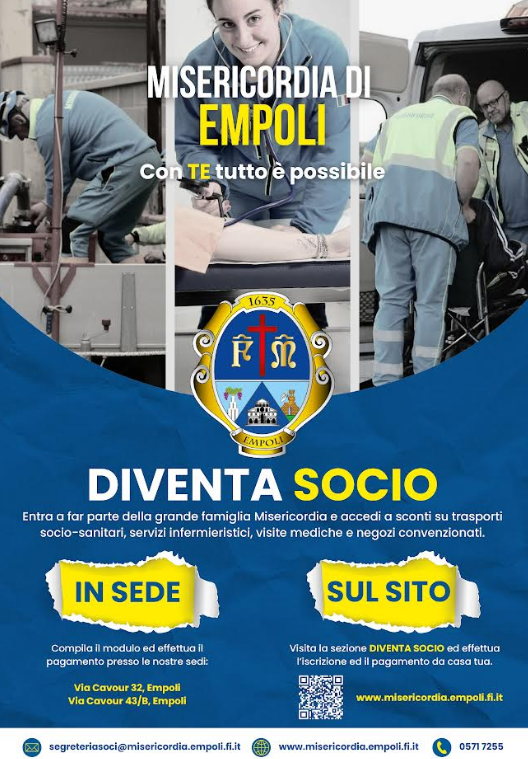 Campagna di tesseramento soci 2026 della Misericordia di Empoli