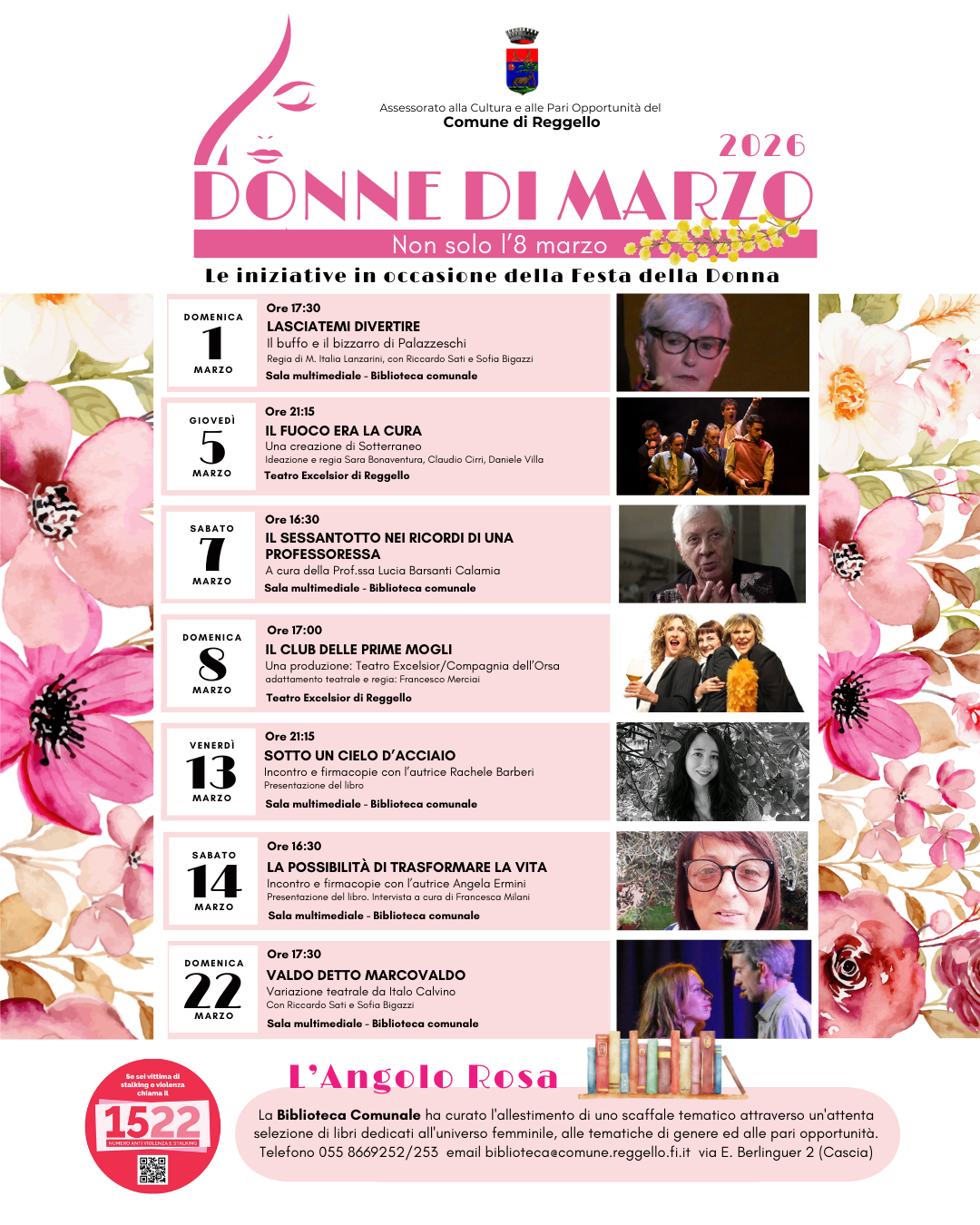 Donne di Marzo, il ciclo di incontri a Reggello