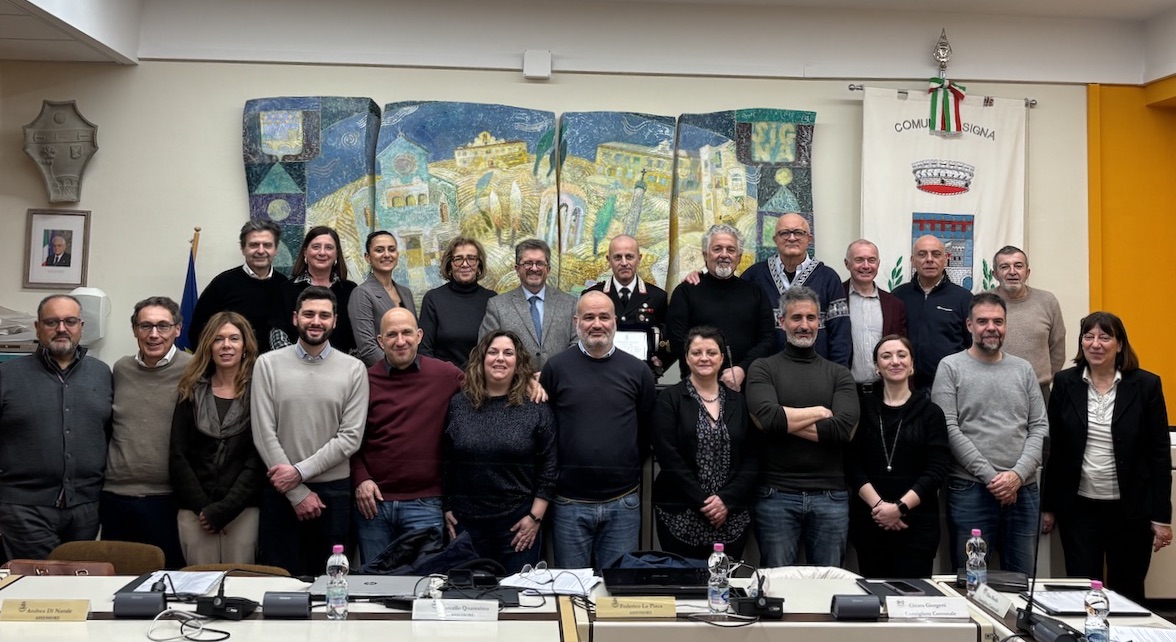 Un momento del saluto