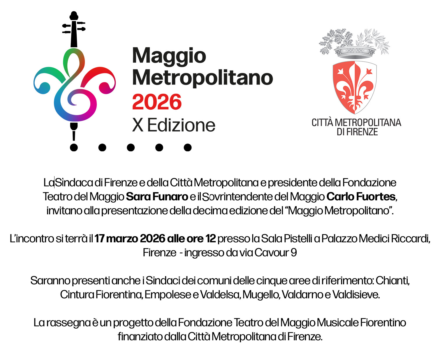 Locandina Maggio Metropolitano 2026 - X Edizione 