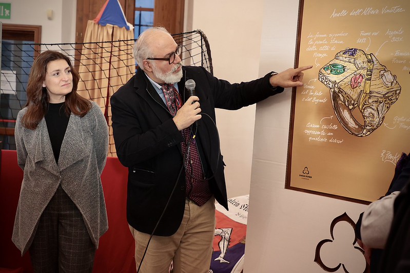 Alessia Bettini e Paolo Penko durante l'inaugurazione della mostra (foto Antonello Serino - Met Ufficio Stampa)