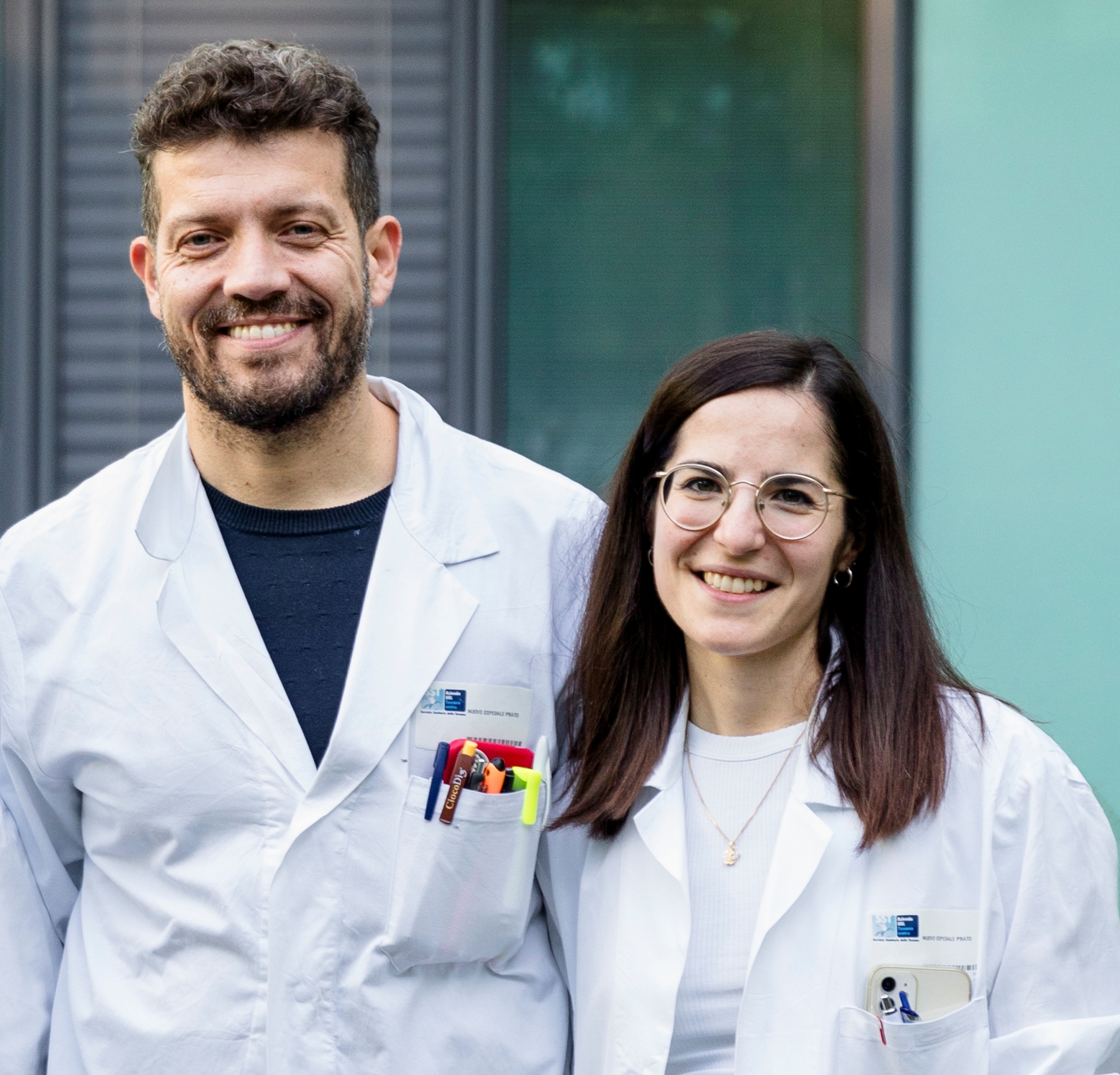 in foto i dottori Giacomo Giulio Baldi e Serena Bazzurri (fonte foto Asl Prato) 