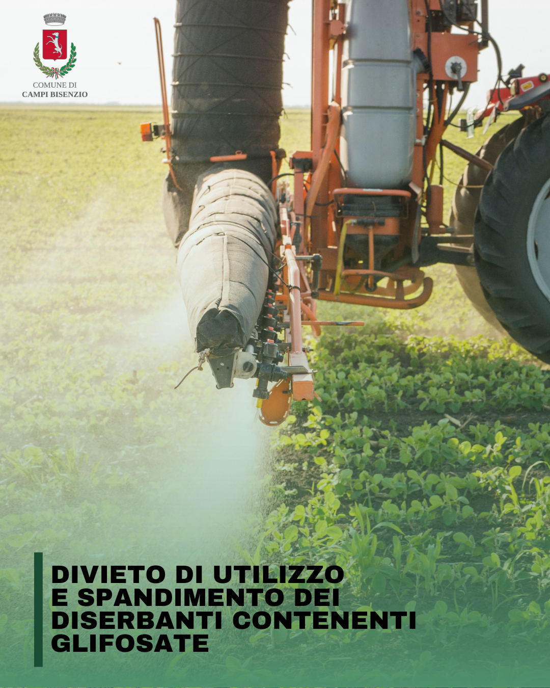 Locandina divieto glifosate