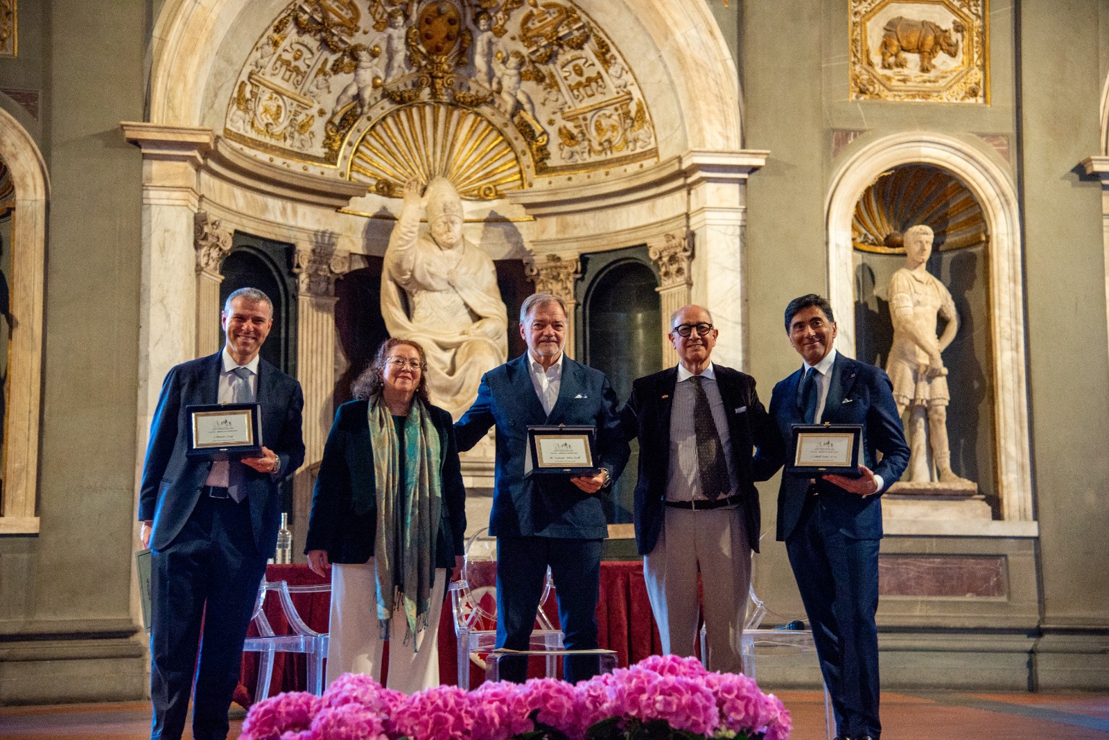 La cerimonia in Palazzo Vecchio del 'Tuscan American Award'
