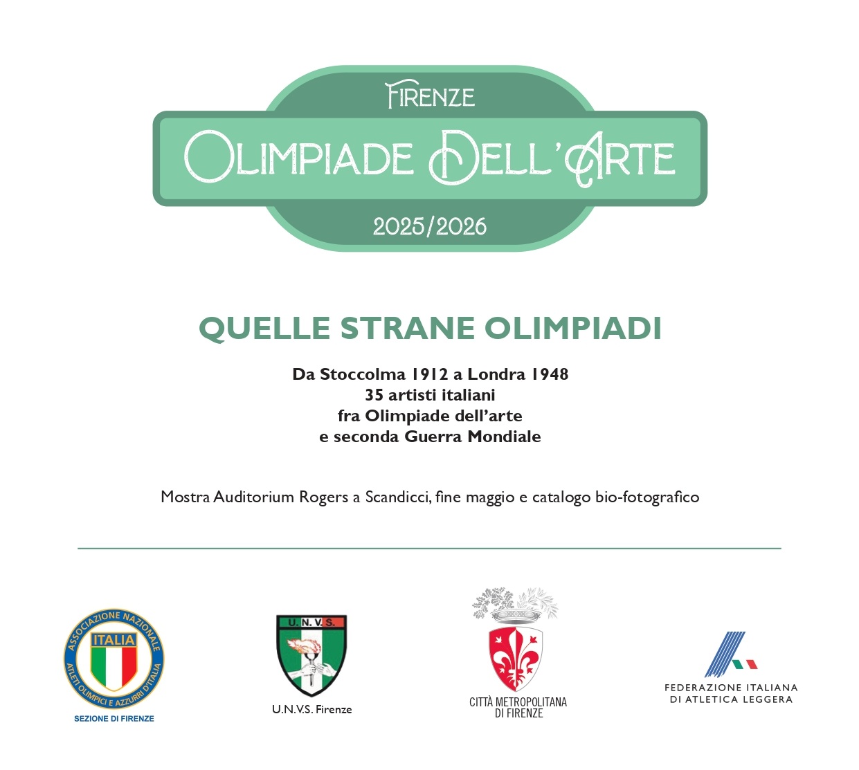 La locandina delle 'Olimpiadi dell'Arte'