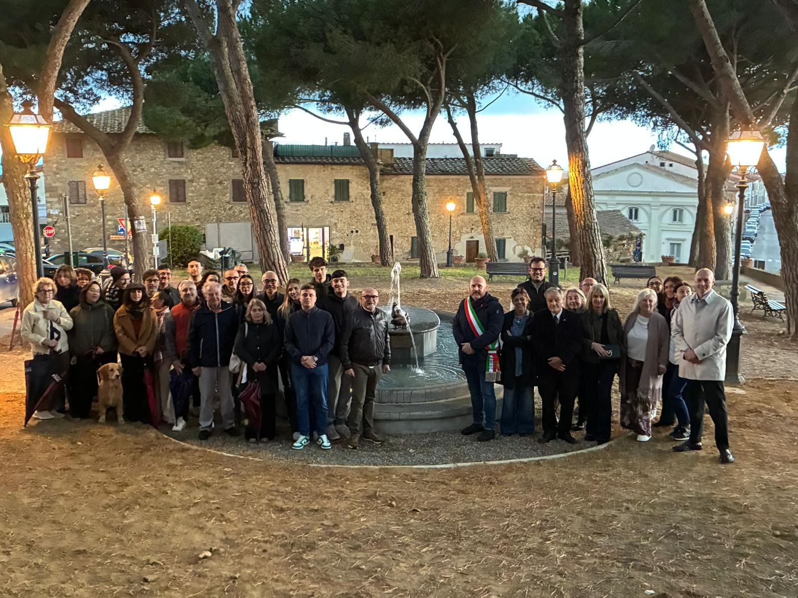 Inaugurazione fontana storica di Barberino (Foto da comunicato Comune di Barberino Tavarnelle)