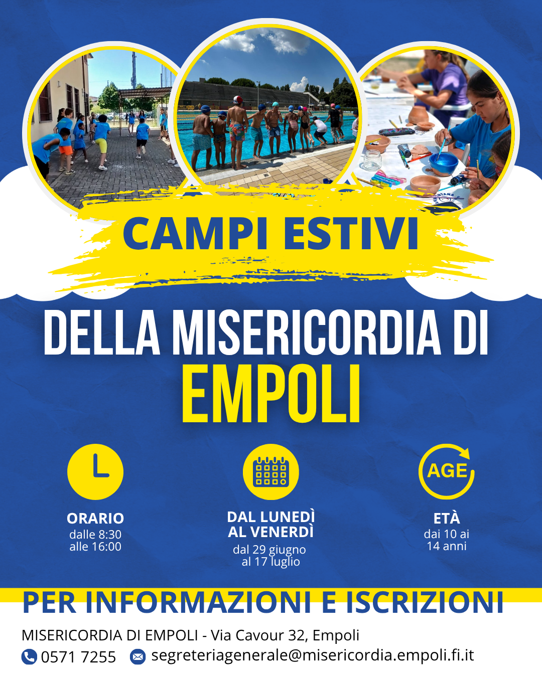 Al via le iscrizioni per il centro estivo della Misericordia di Empoli: