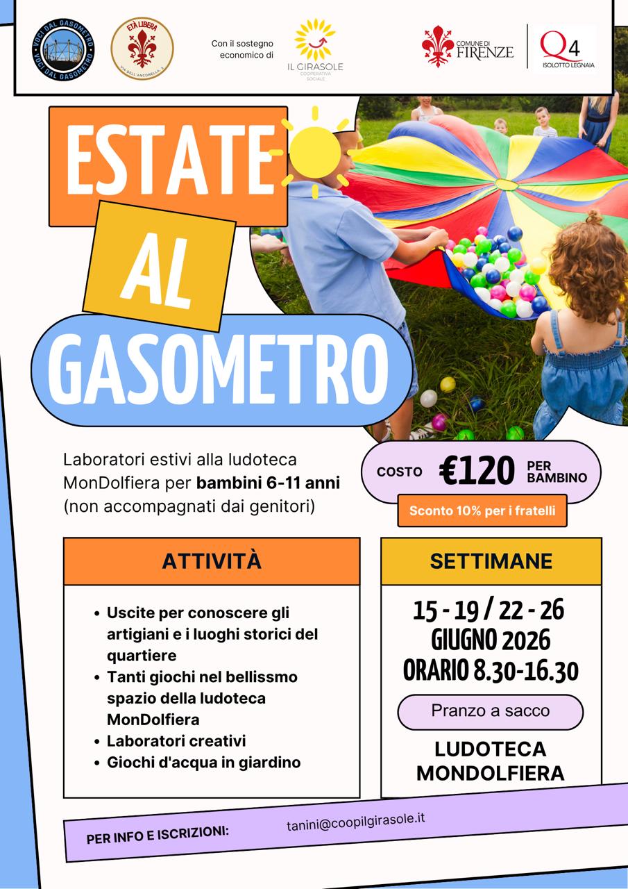 Al via le attività estive del Gasometro