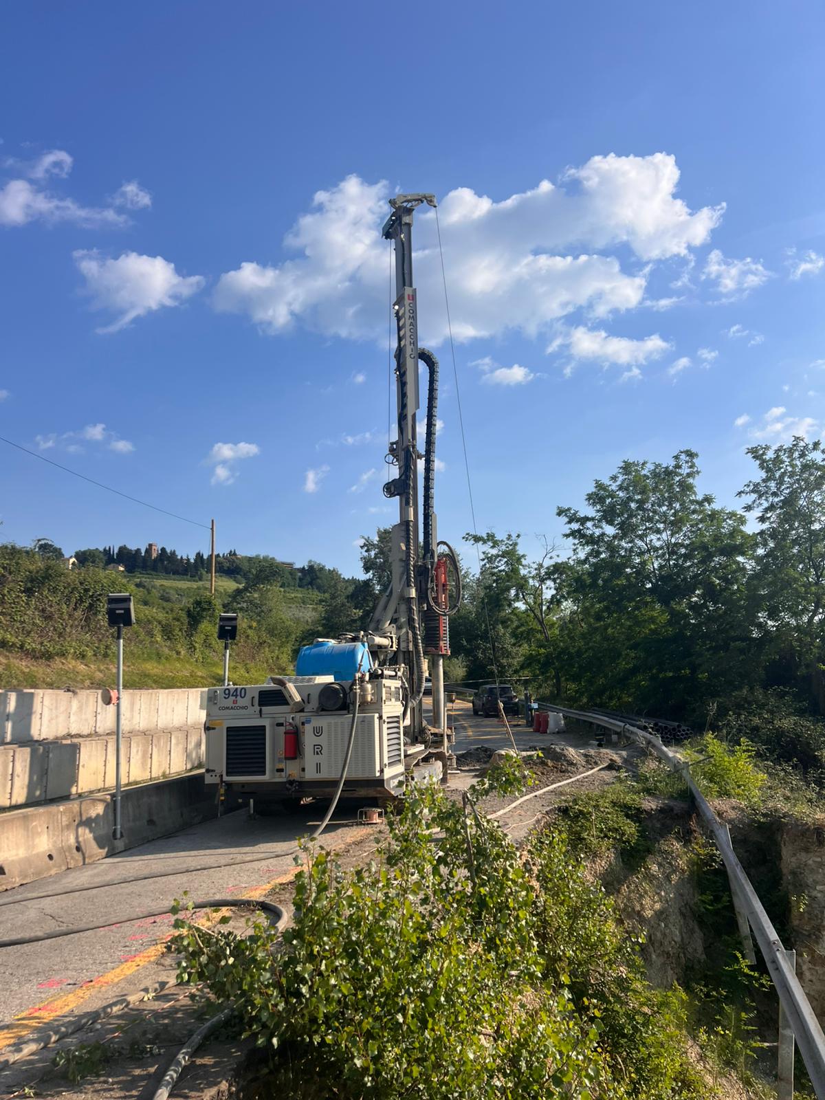 Gli interventi sulla frana 