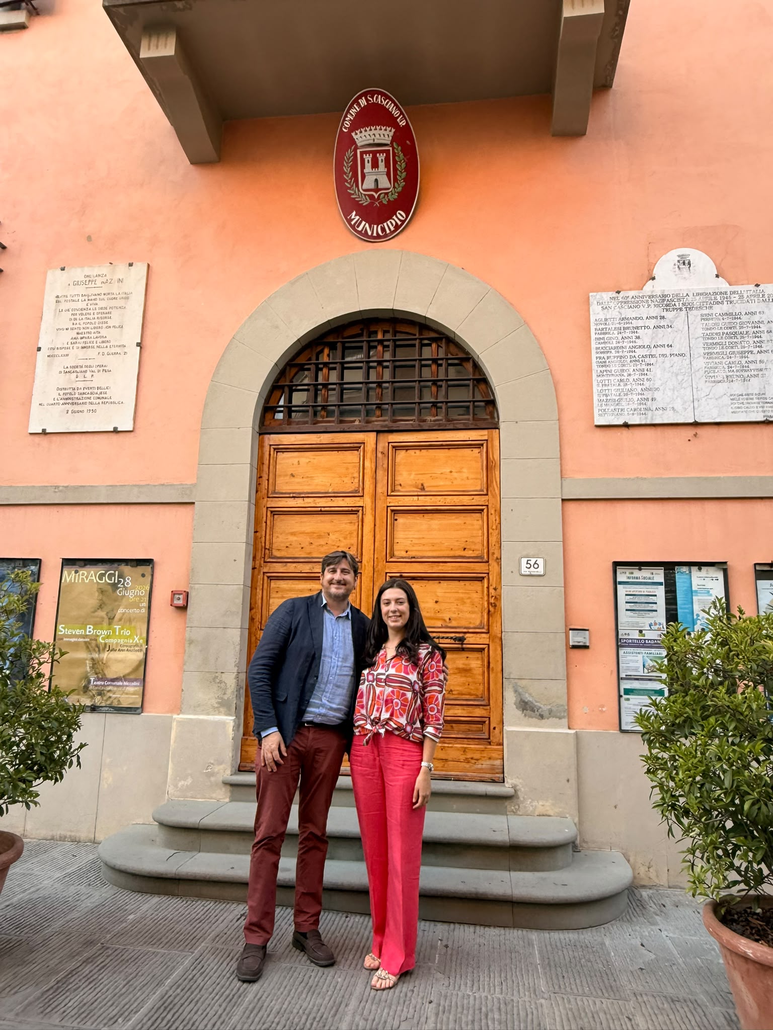 il sindaco Ciappi ed Eleonora Masi (fonte foto comunicato stampa)