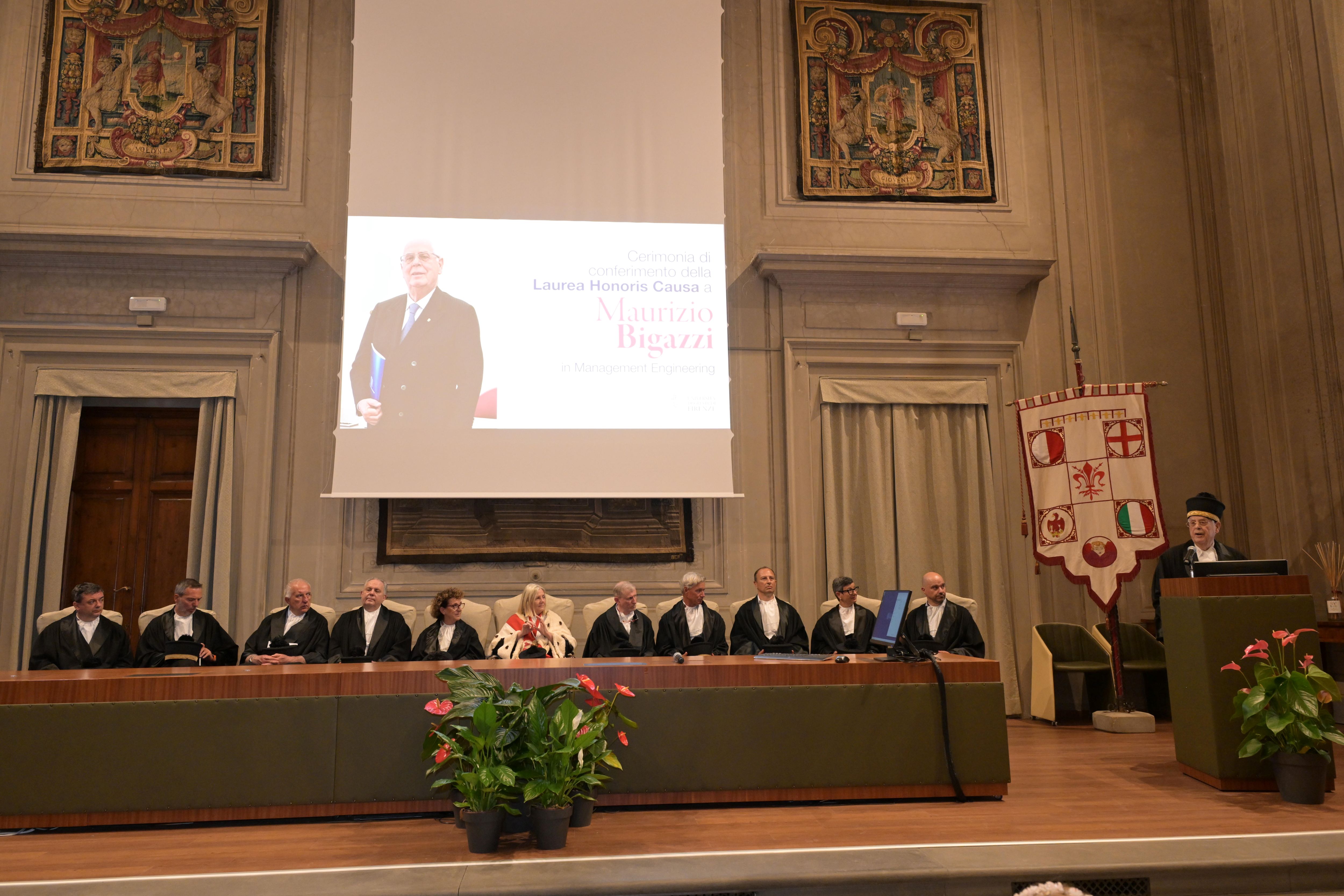 Un momento della lectio magistralis di Maurizio Bigazzi (Fonte foto Università degli Studi di Firenze)