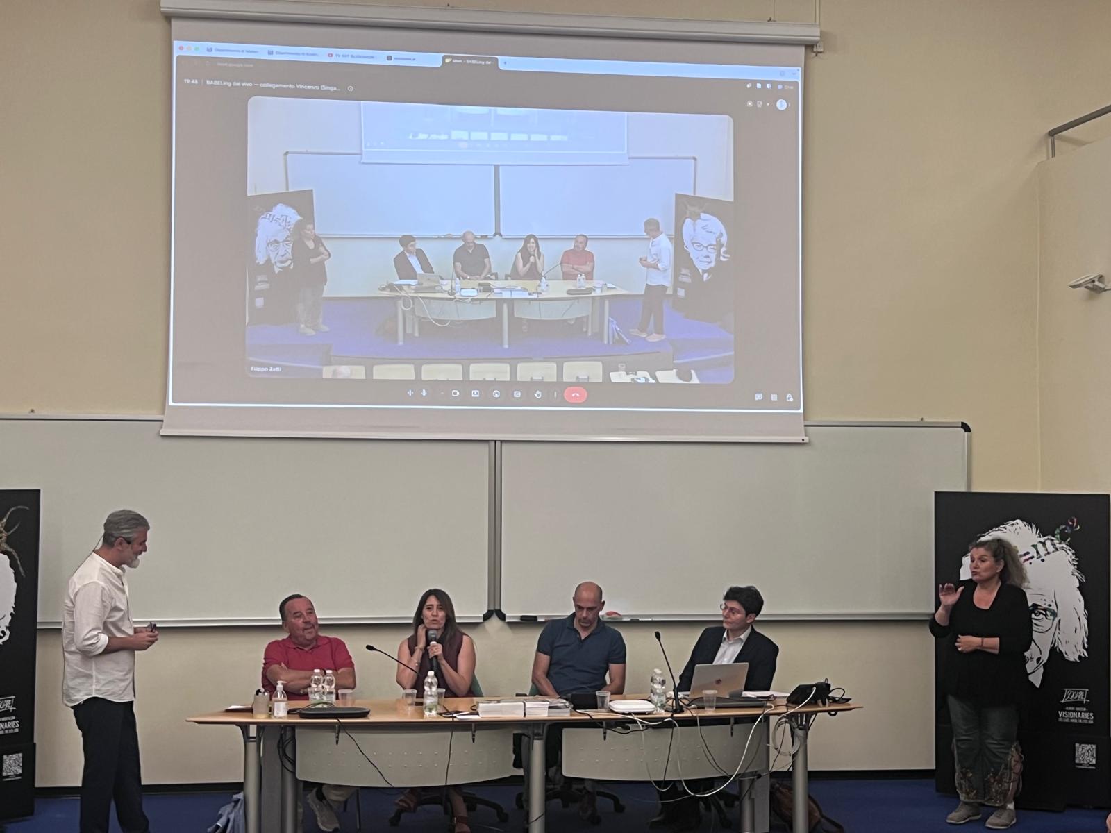 Babeling Da sinistra Stefano Sardelli, Arianna Ciracò, Stefano Farabollini e Francesco Lombardi
