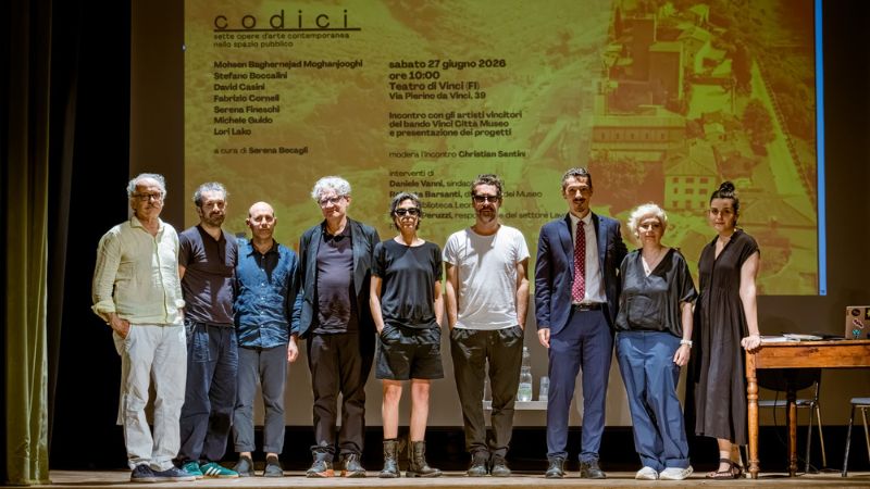 Codici, presentate in teatro le sette opere degli artisti che hanno partecipato al bando ‘Vinci Città Museo’