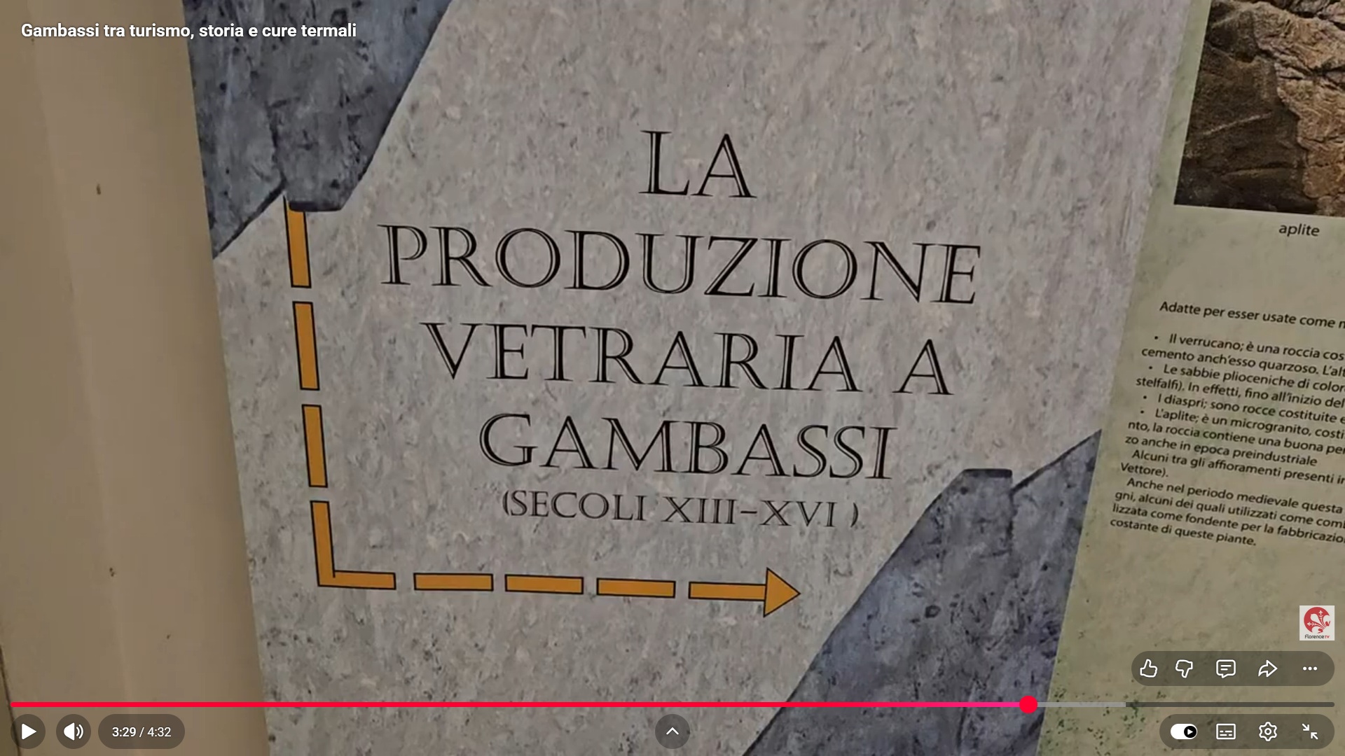 Frame dal video di Florence Tv