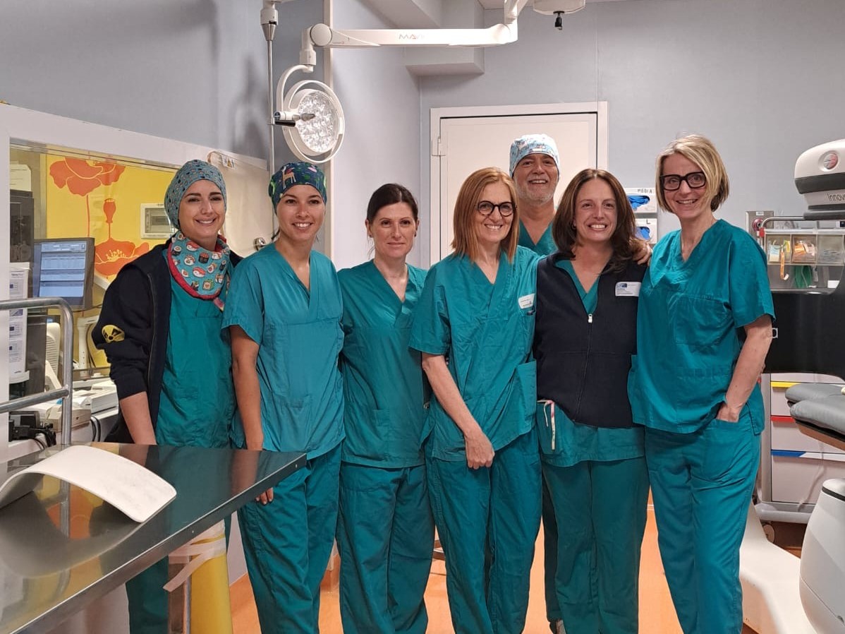 Il team con la dottoressa Tania Chechi 