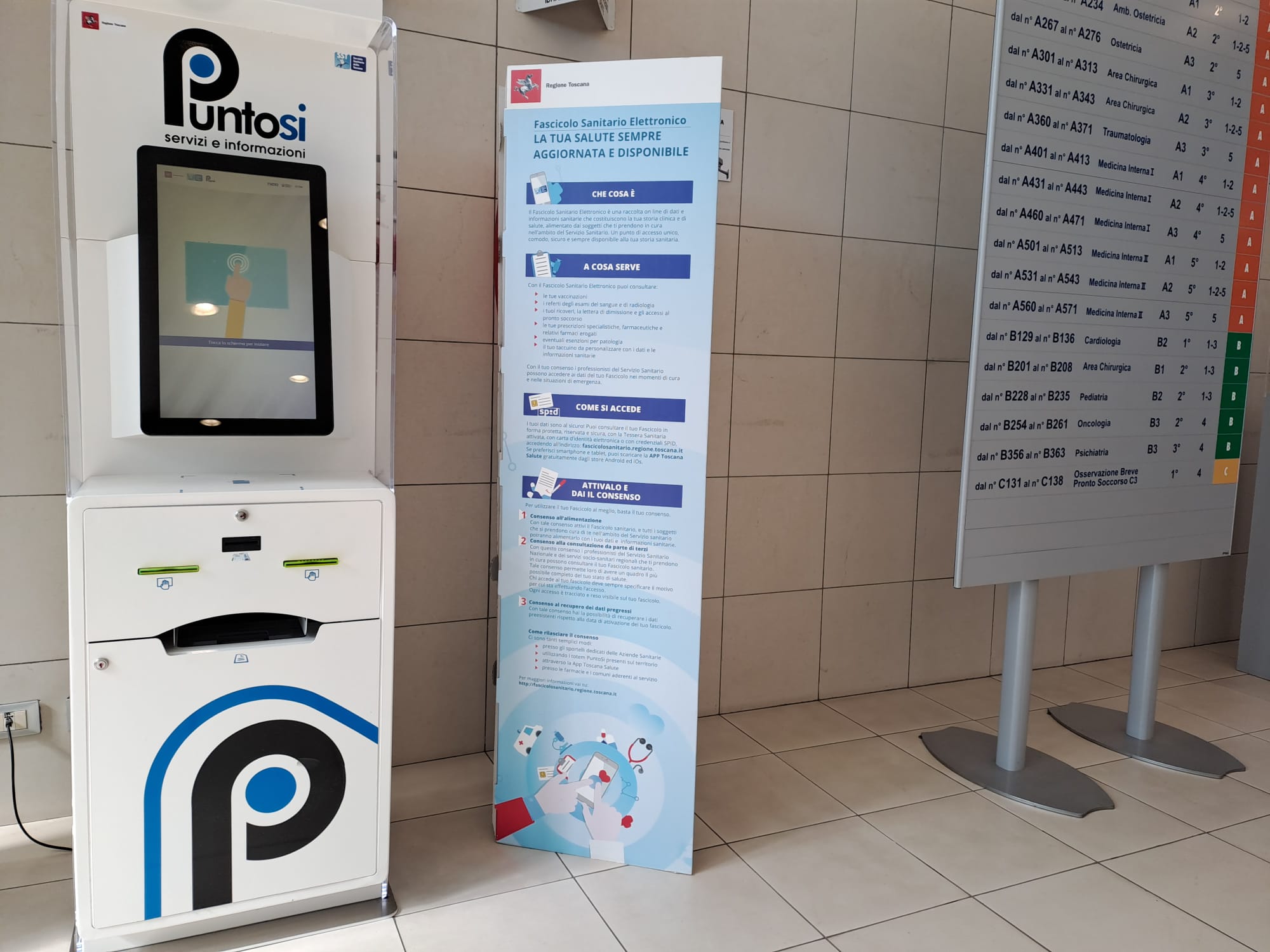 Il totem della self accettazione (Fonte foto Ausl Toscana Centro)