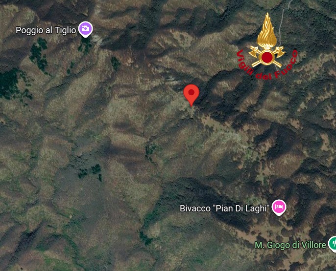 Vicchio, incendio boschivo