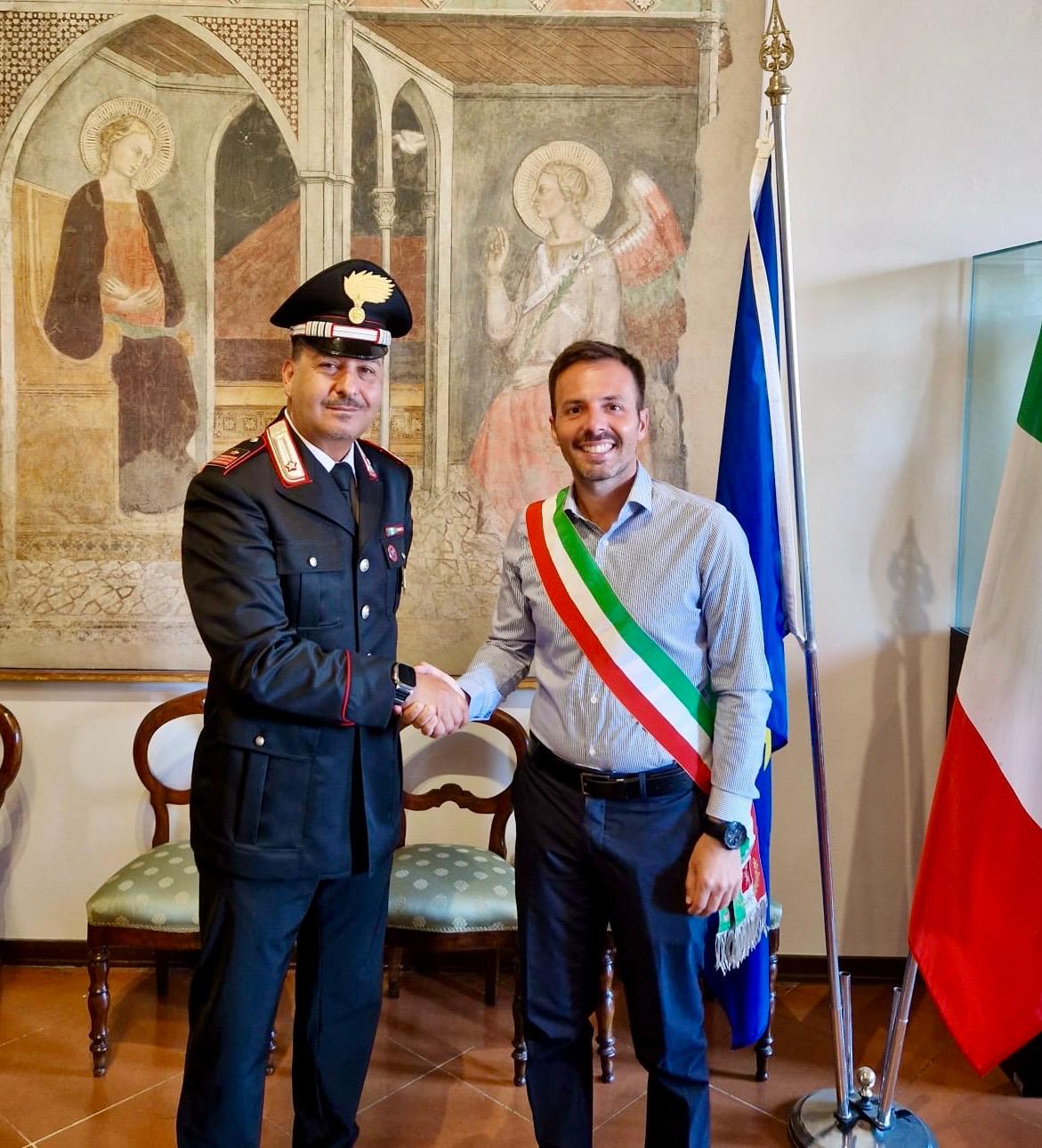Il Sindaco Tagliaferri con il Comandante Mazzacuva