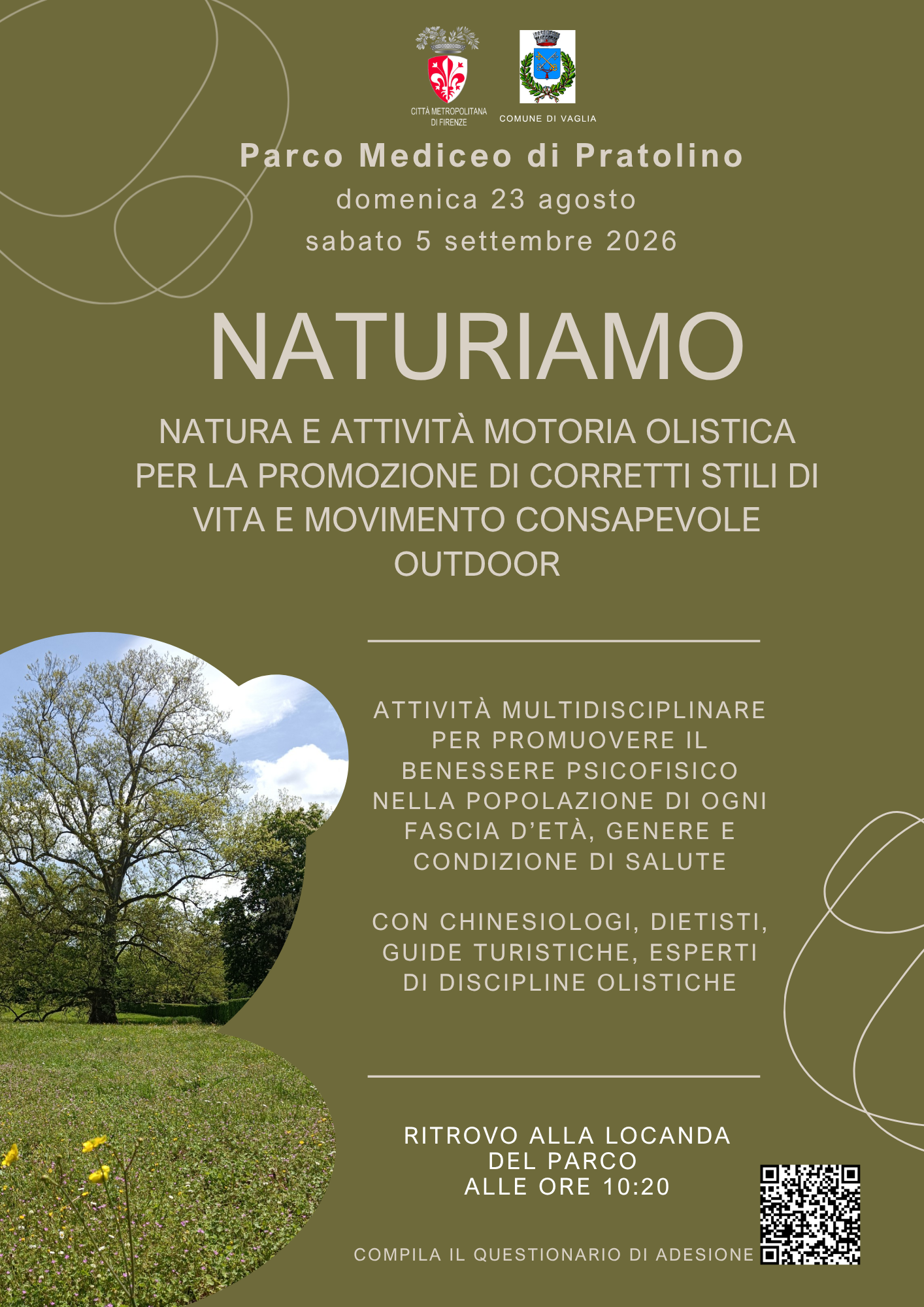 Locandina NaturiAMO Natura e Attività Motoria Olistica per la promozione di corretti stili di vita e movimento consapevole