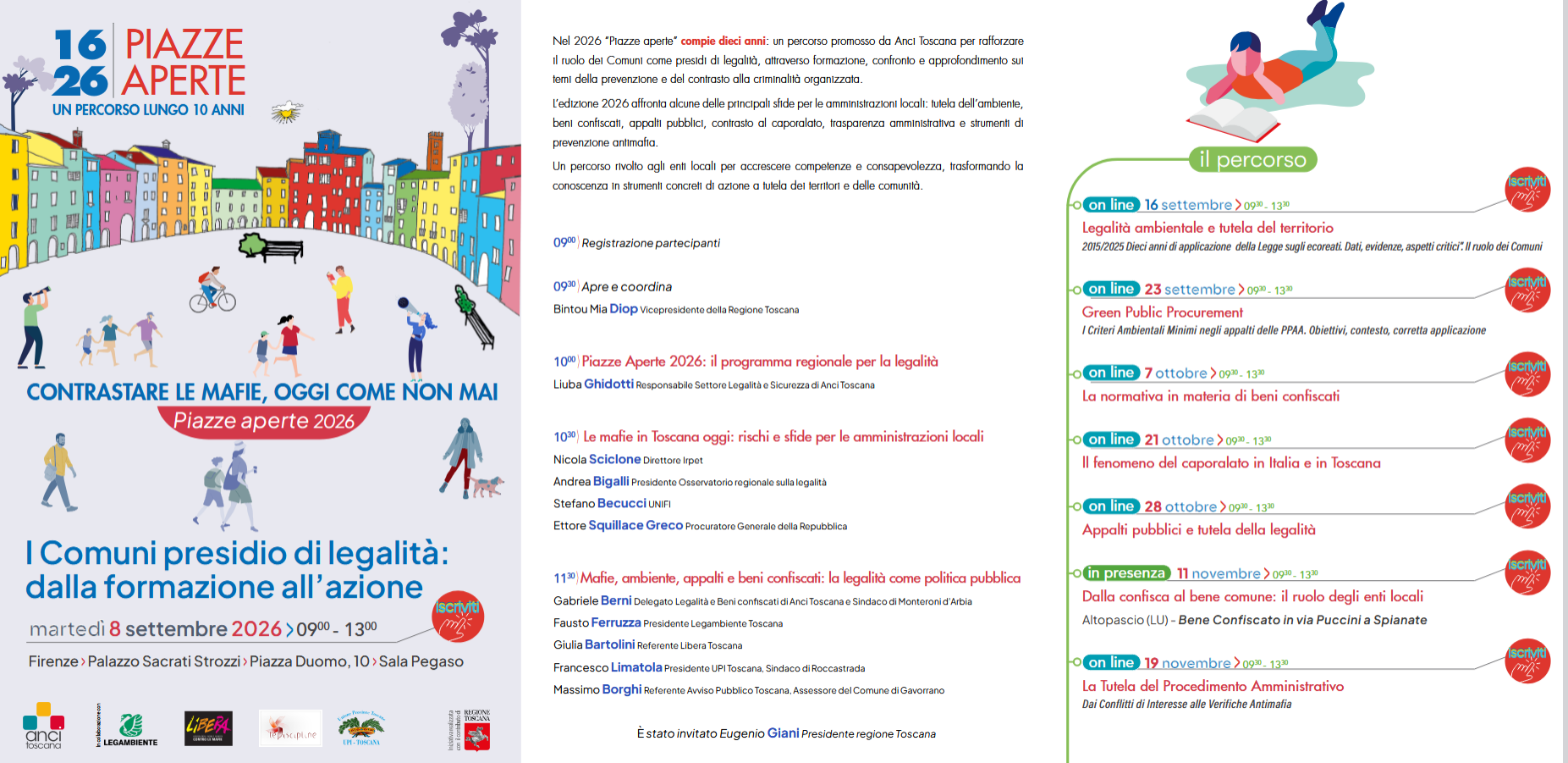 Depliant con programma