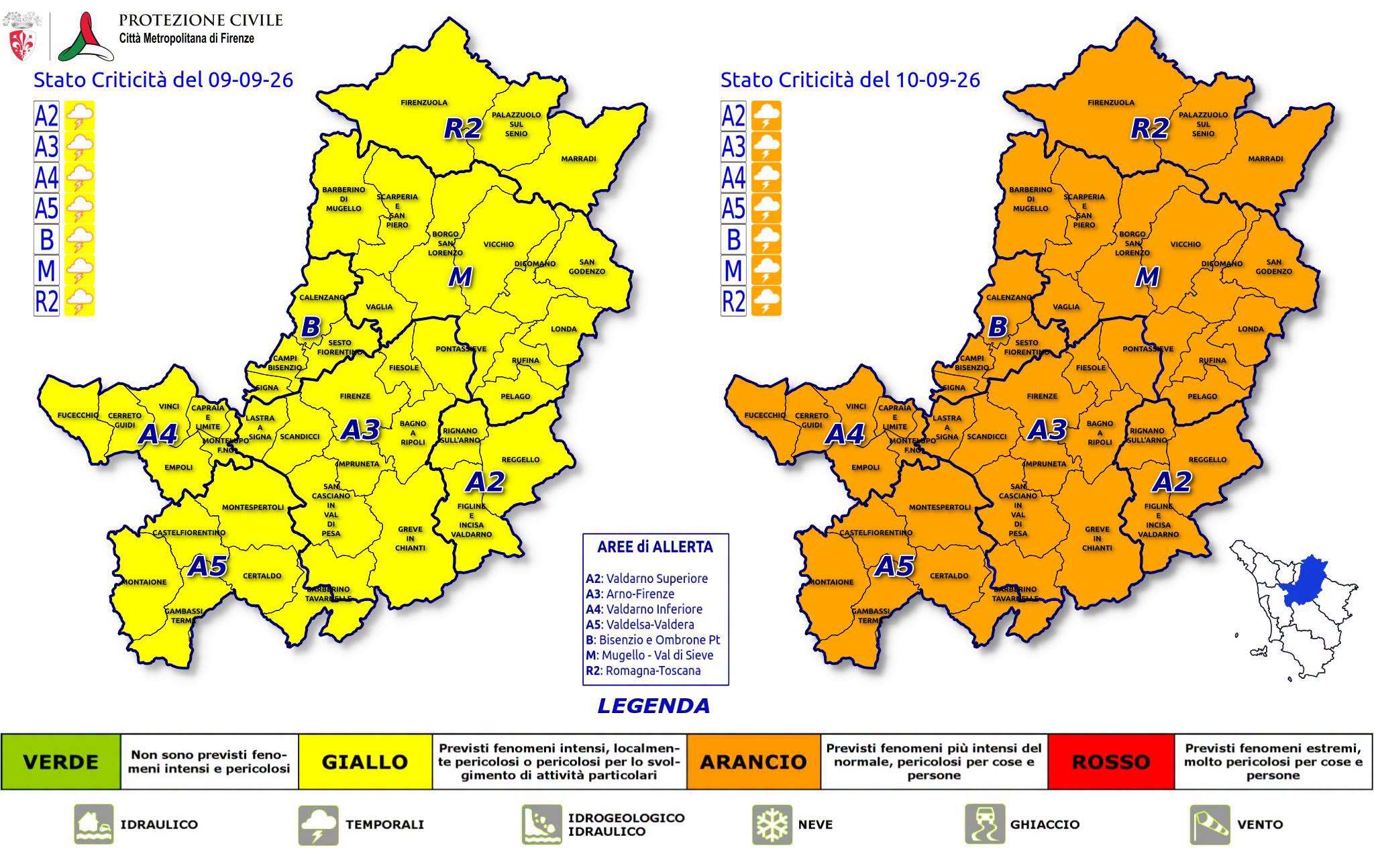 Allerta meteo arancione