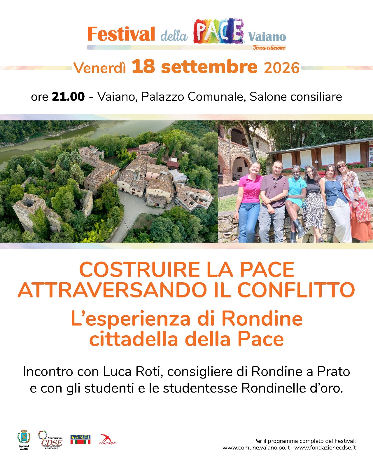 Uno degli eventi del Festival della Pace, un fine settimana tra incontri, laboratori per bambini, camminate e musica
