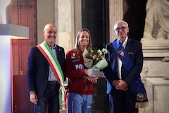 Un momento della premiazione di Ginevra Teddeucci (foto Antonello Serino - Met Ufficio Stampa)