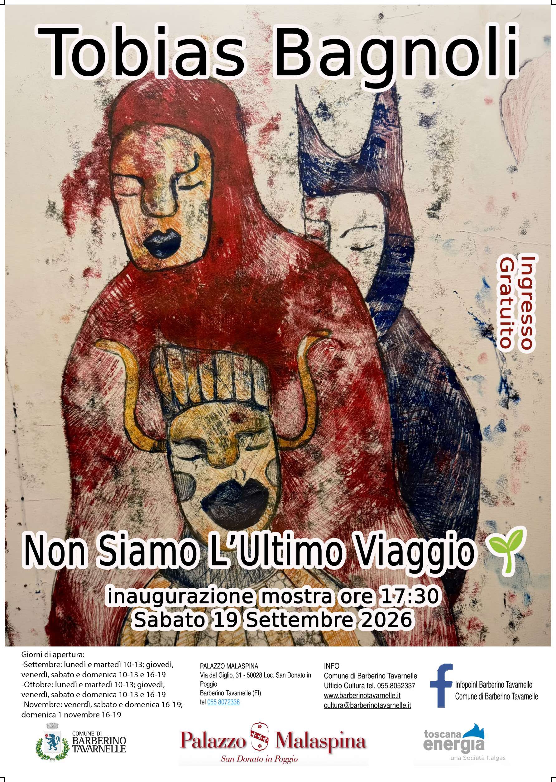 Locandina Mostra Tobias Bagnoli a Barberino Tavarnelle 
