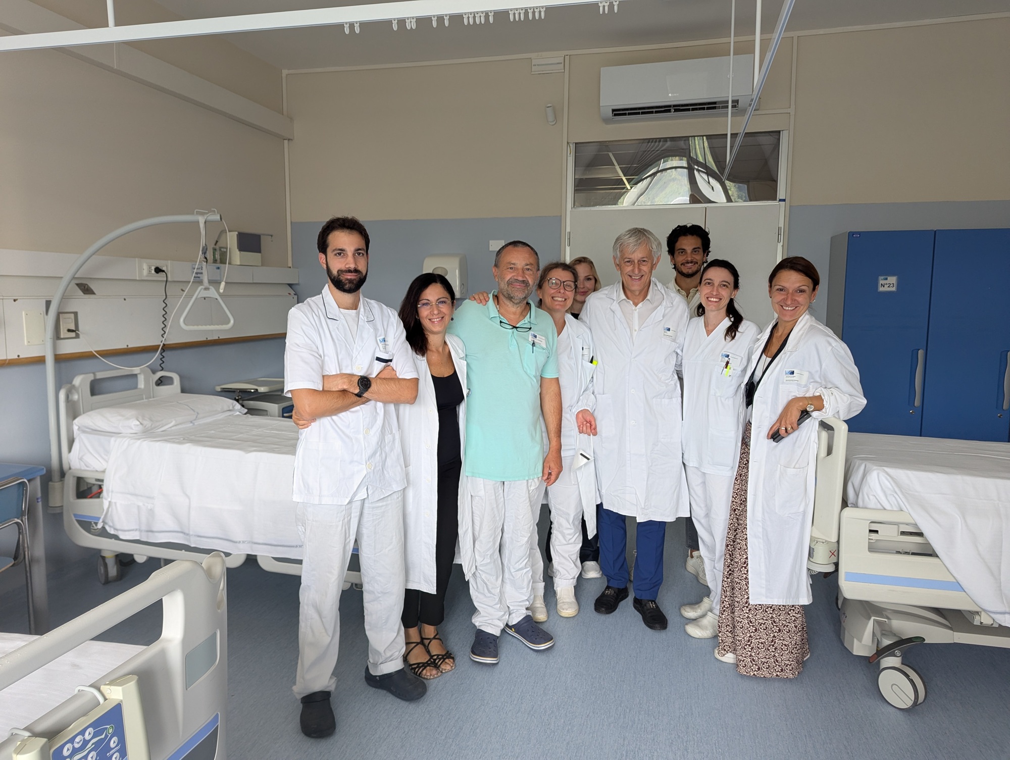 Il personale della Medicina C con la Direzione sanitaria